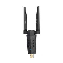BrosTrend BE6500 Wi-Fi 7 USB WiFi Adapter for PC Desktop Laptop, Long Range WiFi Dongle Tri-Band 6GHz 2882Mbps + 5GHz 2882Mbps + 2.4G 688Mbps, Wi-Fi USB Wireless for Windows 11/10, 4K-QAM WPA3, USB3.0