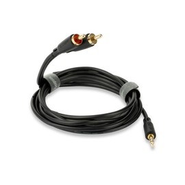 QED Connect Stereo 3.5mm Jack (M) to 2x Phono (Male) RCA Cable (0.75)