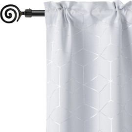 GIRASOLE HOME® Spiral for Curtain Pole Diameter 18-20 mm, Pack of 2 Aluminium (Nickel Black)