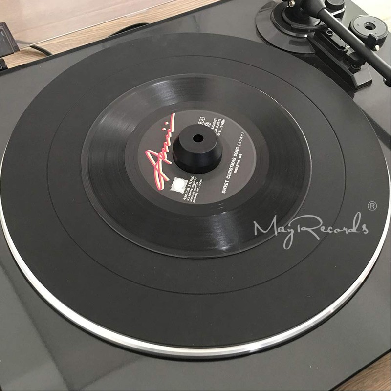 MayRecords Accessories 7" EP Record Adapter 45 Rotation 50g Black