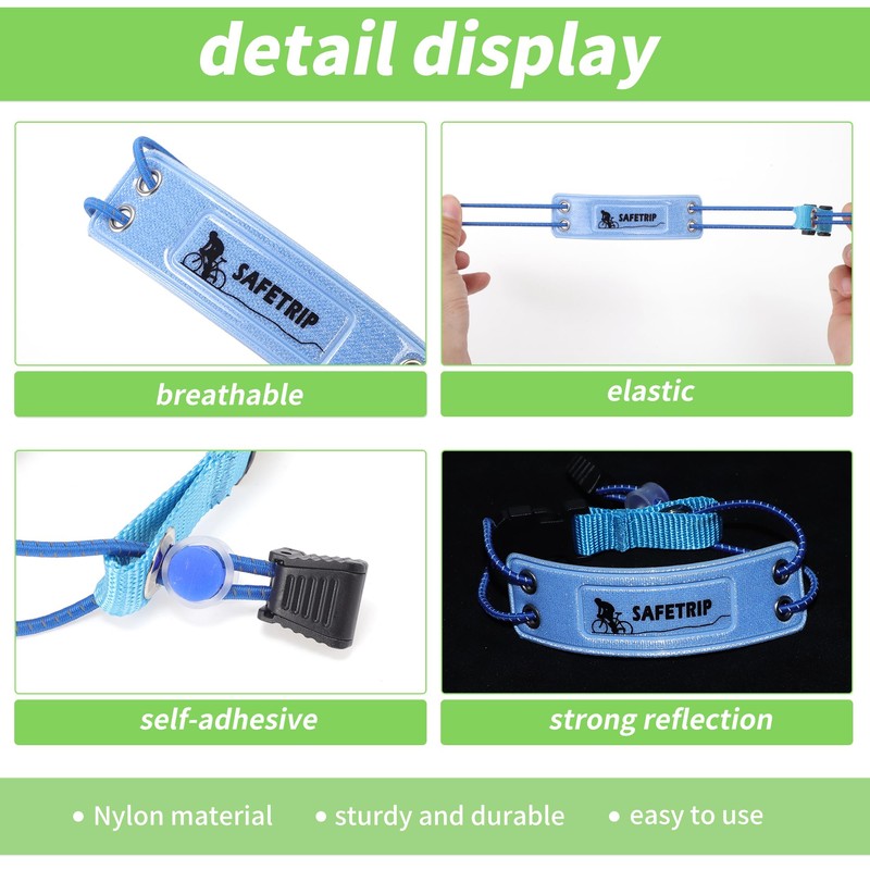 BULLSPANN Bicycle Reflective Band Elastic Reflective Tape Reflective Strips for