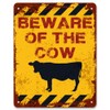Print Crafted - Beware Of The Cow | Vintage Metal