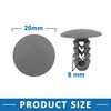 A ABSOPRO Rivets 8mm Fender Trunk Fastener Clip Plastic Gray(Set