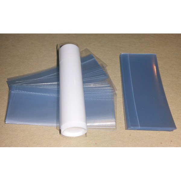250 Clear Shrink Wrap Bands Sleeves for Lip Balm (Chapstick) Tubes - Vertical Perforation