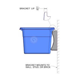 CAD Precision Inc. Recycle/Compost Bin Hanging Bracket, the EZ bin brac (for WIDE lip bins) - see details