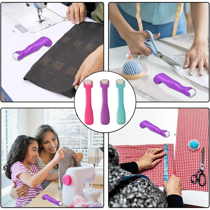3 Pieces Sewing Roller Tools, Seam Roller, Rolling Tool, Small