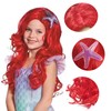 CXAFQ Pack of 4 Mermaid Suit, Including Red Wig, Crown,