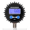MEASUREMAN 2-1/2" Dial Size Digital Air Pressure Gauge with 1/4''
