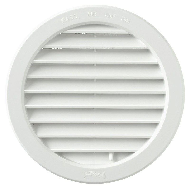 The t16drb-y Ventilation Grille Round Plastic Recessed, White