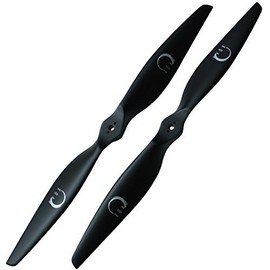 Xoar PJP-N-M 15x5 1550 RC Multi-Rotor Propellers CW CCW. 1 Pair of 15 Inch Black Wood Props for Brushless Electric Motor (XOAR Titan T4006, T-Motor, Hacker, KDE, Scorpion Power)