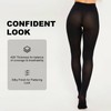 3 Pairs 40 Denier Black Tights for Women Soft Opaque