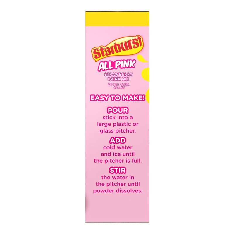 Starburst Strawberry Drink Mix, 4.34 OZ, 8 CT (Pack of