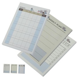 KICHOUSE Undated Weekly Planner Notepad 6-Pack Tear-Off Memo Pads for Daily To-Do Lists and Work Schedules Portable Planning Pad for Students and Professionals