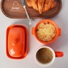 Sweejar Ceramics Butter Dish with Lid, Butter Keeper Container, East/West