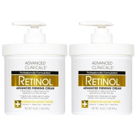 ADVANCED CLINICALS 2 PACK SET - CREMA CORPORAL RETINOL REAFIRMANTE CON VITAMINA E, TE VERDE Y ALOE VERA 454GR/CU
