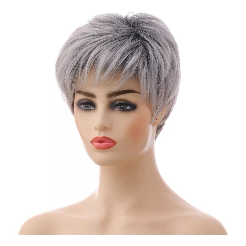 Generic Una Peluca Corta Con Encaje