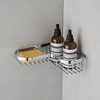 SANLIV Chrome Corner Shower Caddy, Corner Soap Dish, Solid Brass