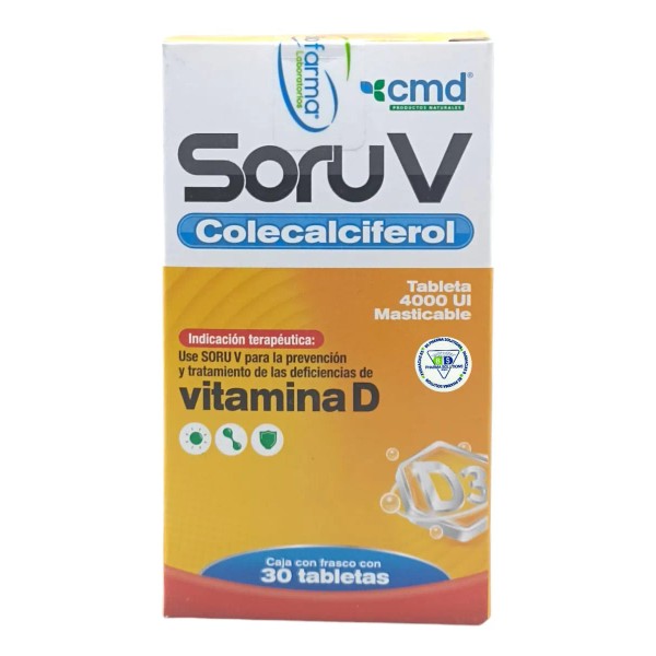 Soru V Caja C/bote De 30 Tabletas Masticables De 4000