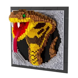 BDYDT Wall Art Snake Building Blocks Set; A Wall Decor Set for Adults Who Love Creative Hobbies(2376 Pieces) Toys Gifts for Kid and Adult