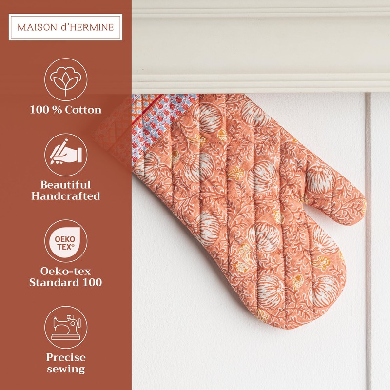 Maison d' Hermine Oven Gloves 100% Cotton Oven Mitt 7"