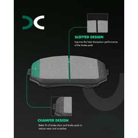 SCITOO D1258 Front Ceramic Brake Pads Sets Fit For Ford For Edge 2007-2015,For Lincoln MKX 2007-2015,For Mazda CX-5 | For CX-7 | For CX-9