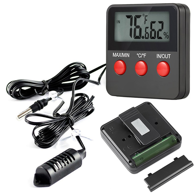 Humidity Gauge Indoor Thermometer Hygrometer for Pet Reptile