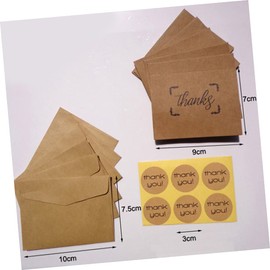 OHPHCALL 6 Packs Retro Kraft Paper Thank You Cards with Envelopes and Stickers Vintage Greeting Cards for Thanksgiving Birthdays Weddings and Special Occasions