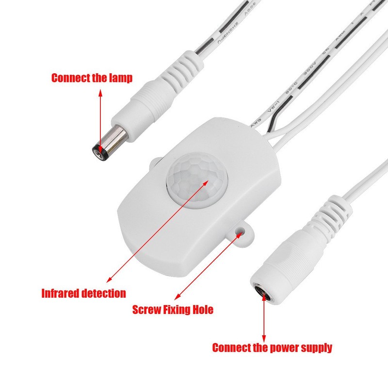 PIR Motion Sensor Switch,LED Strip Automatic Detector High and Stable
