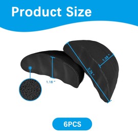 3 Paar Zehenfüller Einsätze,Rundkopf schwarz reibungsarme Zehenpolster,schuheinlagen für zu große schuhe,schuhe zu groß einlagen,Herren High,Heels Anzugschuhe,Lässige Flats,lose Schuhe.