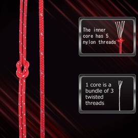 Hikeman 50m Reflective Guyline Solid Braid Nylon Camping Rope with Aluminum Adjuster Cord Tensioner Tent Accessory for Outdoor Travel,Hiking,Backpacking and Water Activities (Army Green, 5mm)