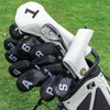 Craftsman Golf 11pcs/set Black Crocodile Pattern Iron Headcover Cover Set