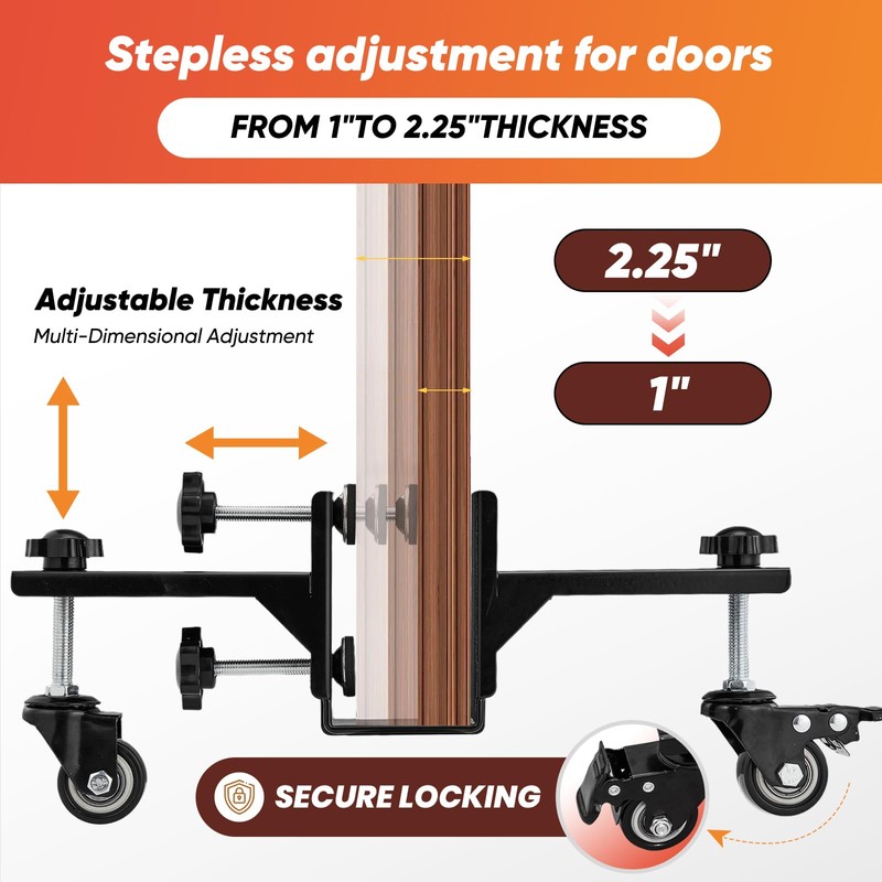 SakerPlus Door Lock Installation Kit,2025 Upgraded Heavy-Duty Door Dolly,2PCS Door