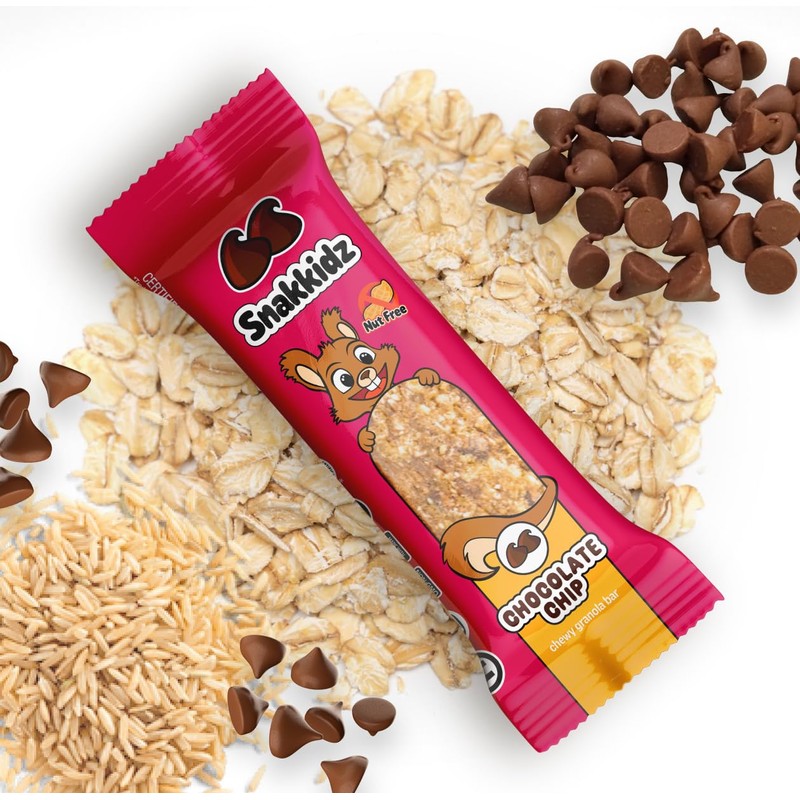 Snakkidz Organic Chewy Granola Bar, 15 Count (0.85oz Each), Nut