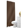 Dependable Industries inc. Essentials Bathroom Magnetized Shower Curtain Liner with Metal Grommets Waterproof (Brown)