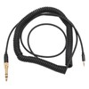 Coiled Headphone Cable Gold Plated Connector Replacement Headset Sound Cord