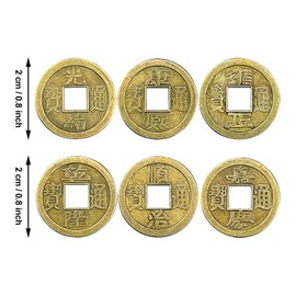 Chinese New Year Feng Shui Coins Good Luck Fortune Coin I-Ching Coins for Health and Wealth (400, 0.8 Inch)