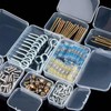 Leliafleury 9.1x5.9x2.5cm Transparent Plastic Organizer, 5Pcs Empty Mini Rectangular Storage
