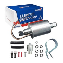 AdvanEX Universal Electric Fuel Pump 12V 2.5-4.5PSI Inline External 5/16 Inch Compatiable with Gas Diesel Marine Carburetor Marine E8016S