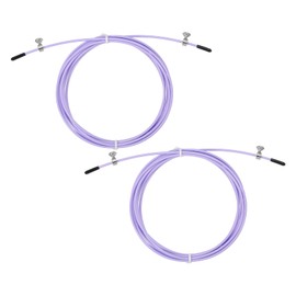 PATIKIL 10Ft Speed Jump Rope Replacement Cable, 2 Pack 2.5mm Professional Skipping Rope Steel Wire Replace for Rope Skipping Training, Purple