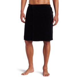Spa Bath Wrap Towel for Men - Black Color - One Size