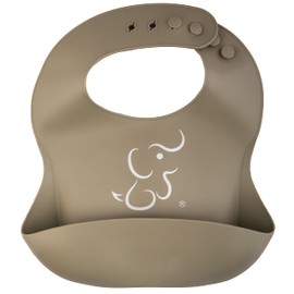 PAPU BABY Set de Comida - 1 Babero, 1 Vaso y 1 Platos Hondo/Bowl (Gris Oxford)