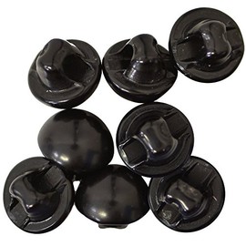 NASKA Eye Button 0.2 inch (6 mm) (200 Pieces) Black