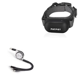 BoxWave Cable Compatible with PATPET 680 Dog Training Collar - AllCharge miniSync, Retractable, Portable USB Cable - Jet Black