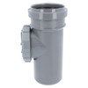 PP cleaning pipe, inspection pipe, diameter DN 75 mm, grey,