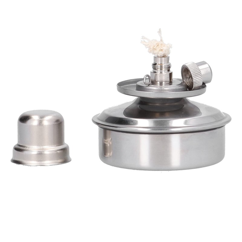 Disee Alcohol Lamp, Adjustable Stainless Steel Lab Alcohol Lamp Explosion-proof