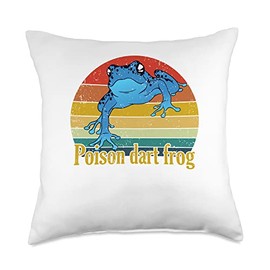 Lustiger Pfeilgiftfrosch Exotischer Frosch Design Colour Tree Climber Funny Arrow Poison Frog Throw Pillow, 18x18, Multicolor