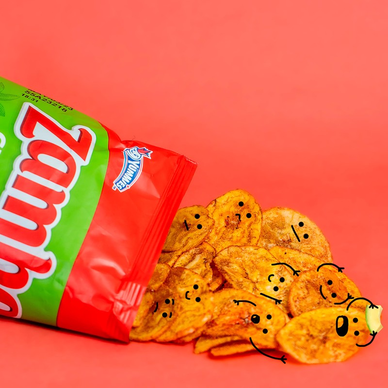 Zambos Plantain Chips Chile Limon, 2.47 Oz (Pack of 8)