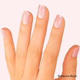 Dashing Diva Glaze Nail Strip Duo - Velvet Blush & Ballerina Blush Collection - Long Lasting, Chip Resistant, Semi-Cured Gel Nail Strips - Contains 2 Colors