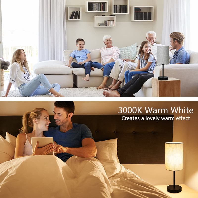 RISLG Small Table Lamp, Bedside Table Lamp for Bedroom, Lamp