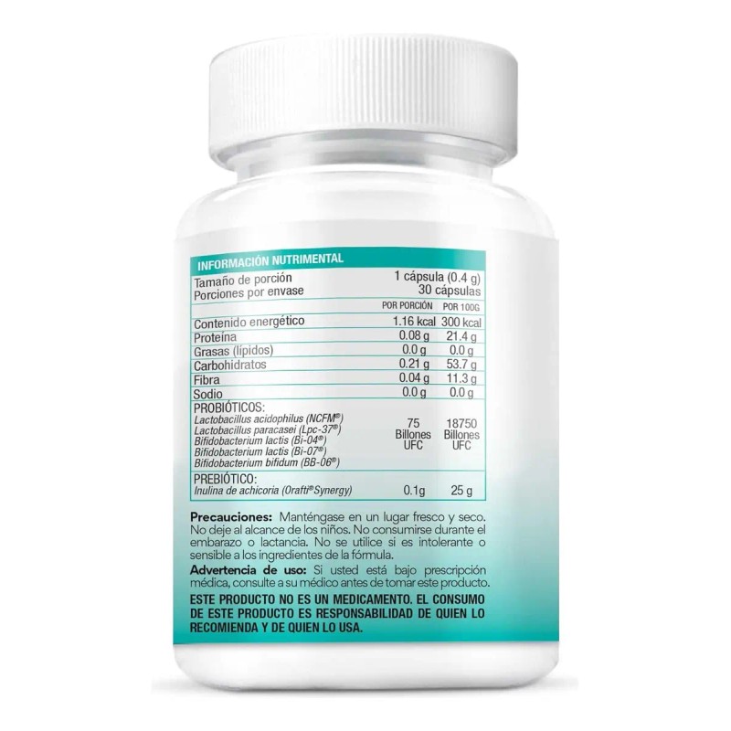 Bio Probióticos Billones Ufc Prebióticos Cápsulas Veganas